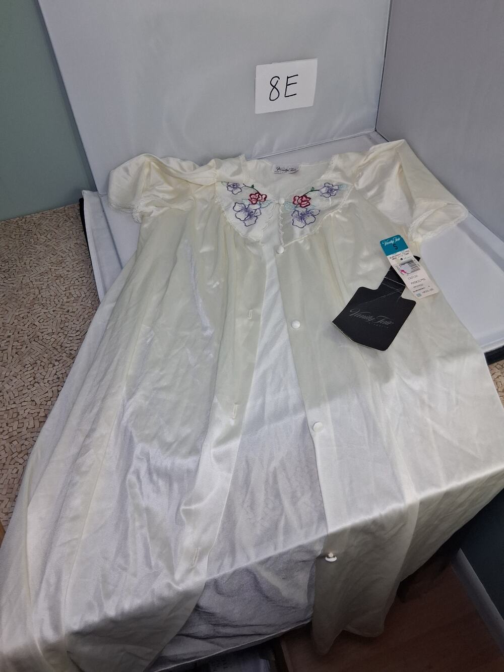 Vintage Night Gown Vanity Fair NWT Small Embroidered Satin Grandmacore